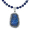 Navajo Lapis Sterling Silver And Bead Pendant Necklace Set X10693